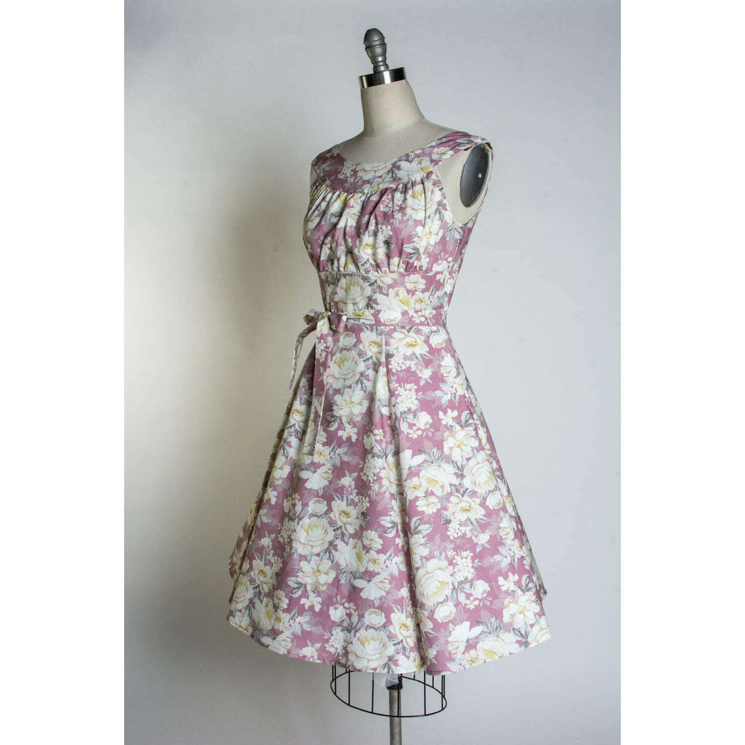 Amanda Dress - Huntington Gardens, Mauve*sale
