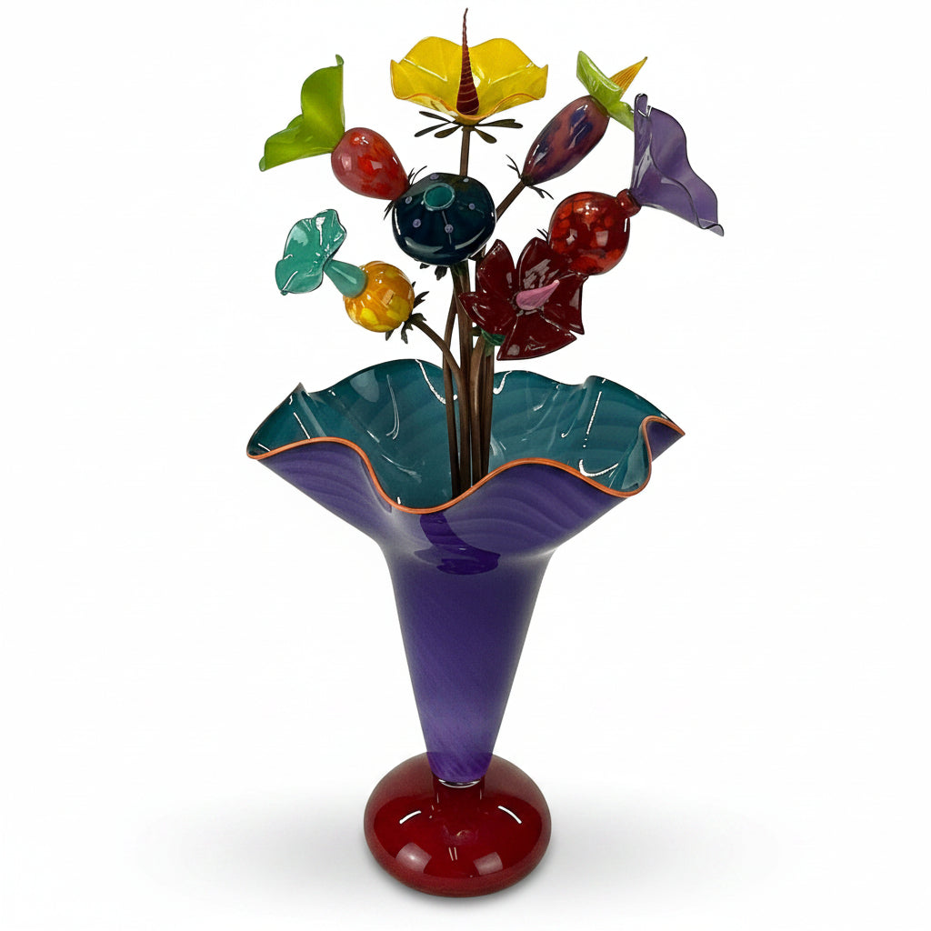 Amazon Vase Fine Art Glass Sculpture by Kliss Glass - Quirks!