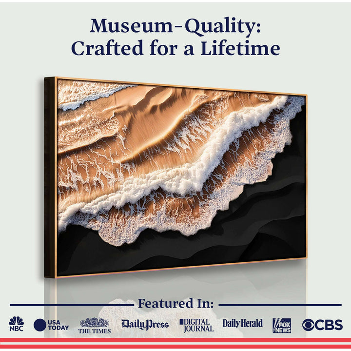 Amber Ocean Waves Wall Art