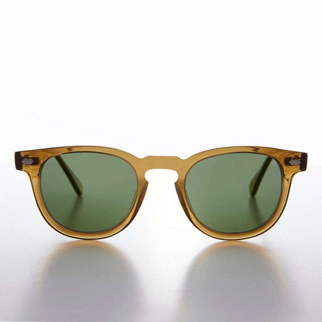 Amber Polarized Square Sunglass - Benson
