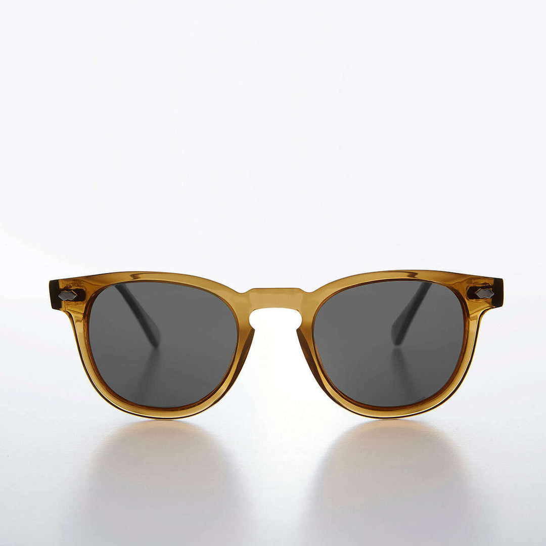 Amber Polarized Square Sunglass - Benson