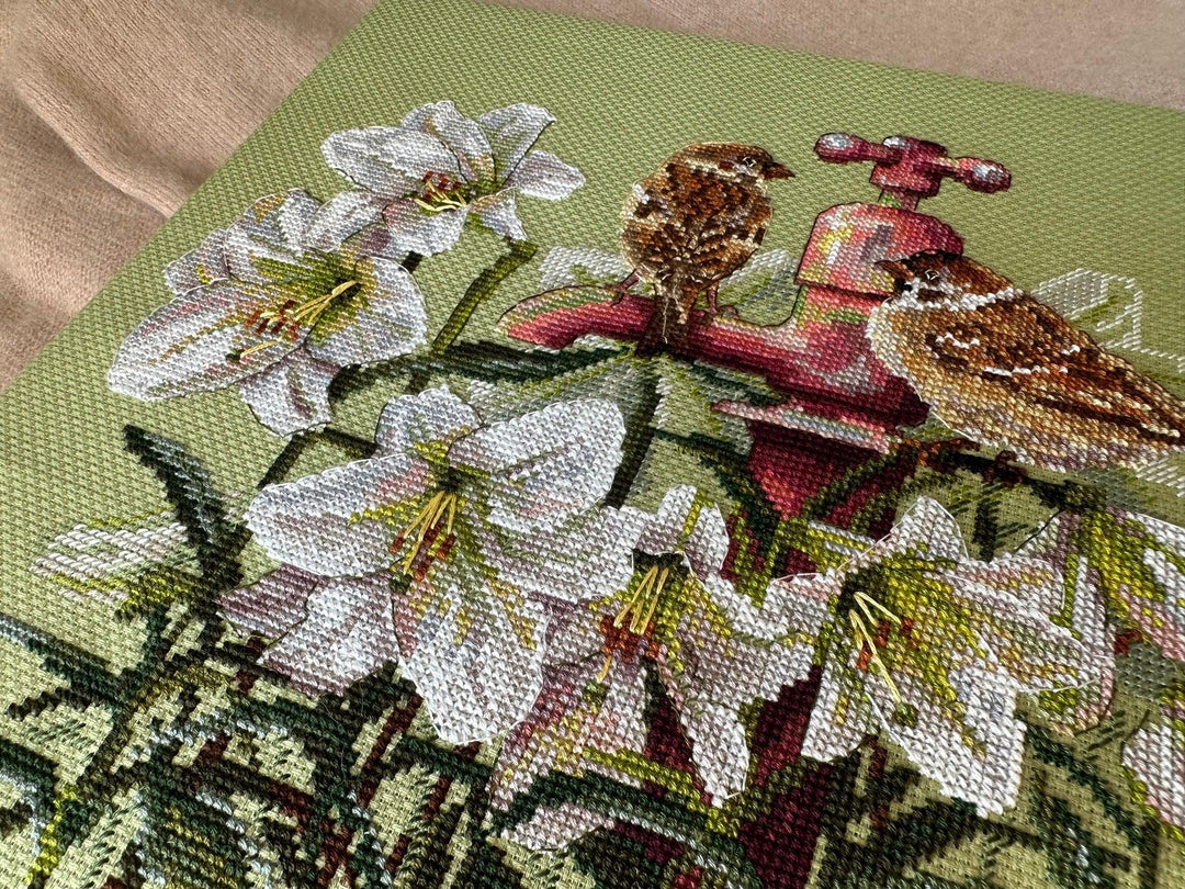 Among the Lilies K-229 Counted Cross-Stitch Kit