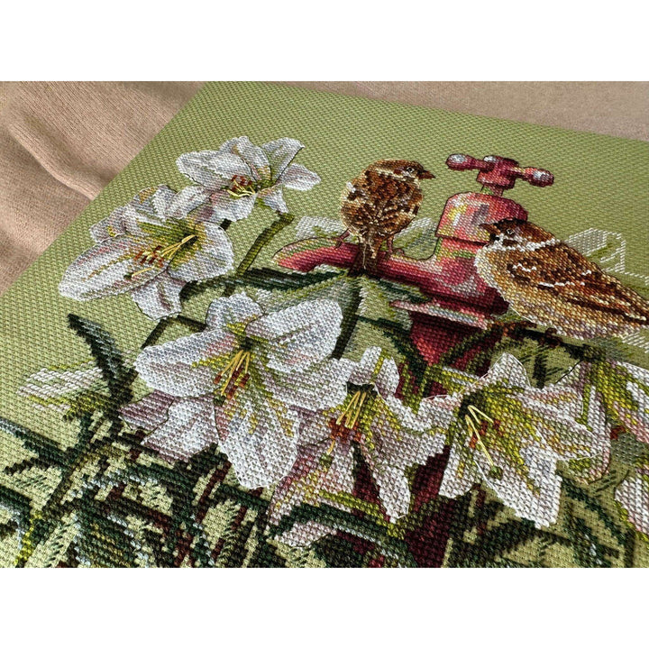Among the Lilies K-229 Counted Cross-Stitch Kit