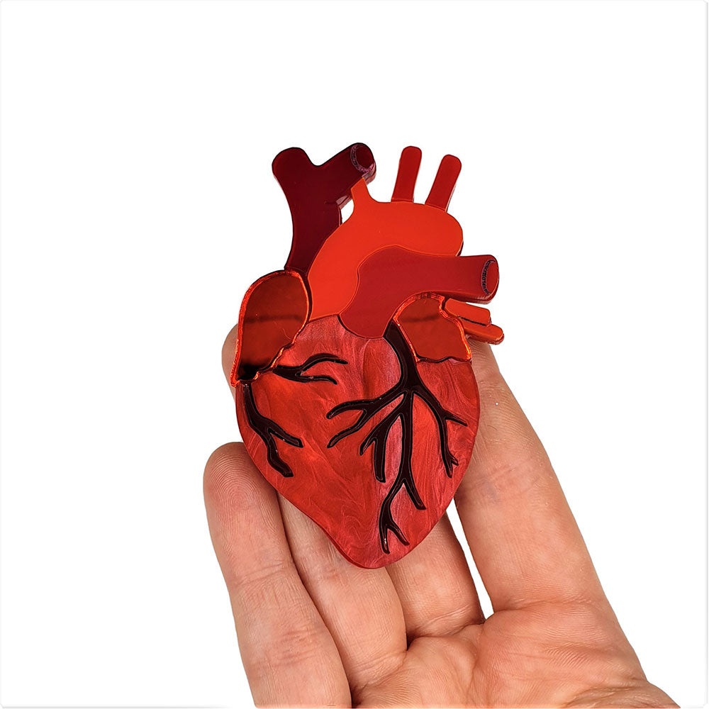 Anatomical Heart Brooch by Cherryloco Jewellery 2