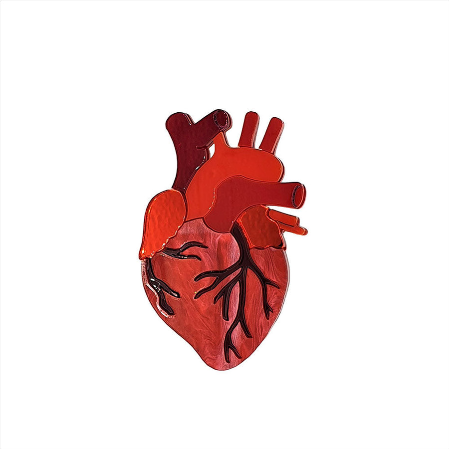Anatomical Heart Brooch by Cherryloco Jewellery 1