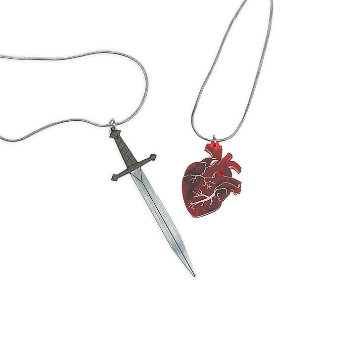 LAST CHANCE! My BFF Is Sword o’ A Big Deal Necklace Set - STEEL