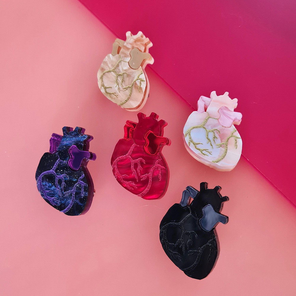 Anatomical Heart Pin Brooch - Five Colours by Cherryloco Jewellery 3
