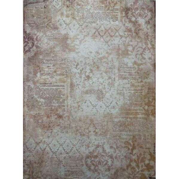 Ancient Patterns Designer Printed AIDA Fabric. Canvas for embroidery with an applied background  KF-1234A