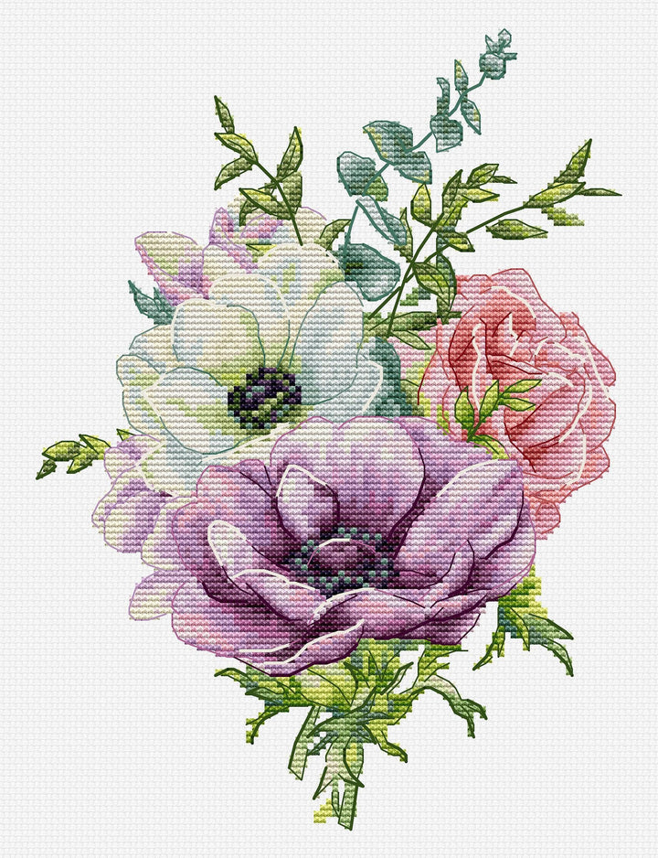 Anemone B7017L Counted Cross-Stitch Kit