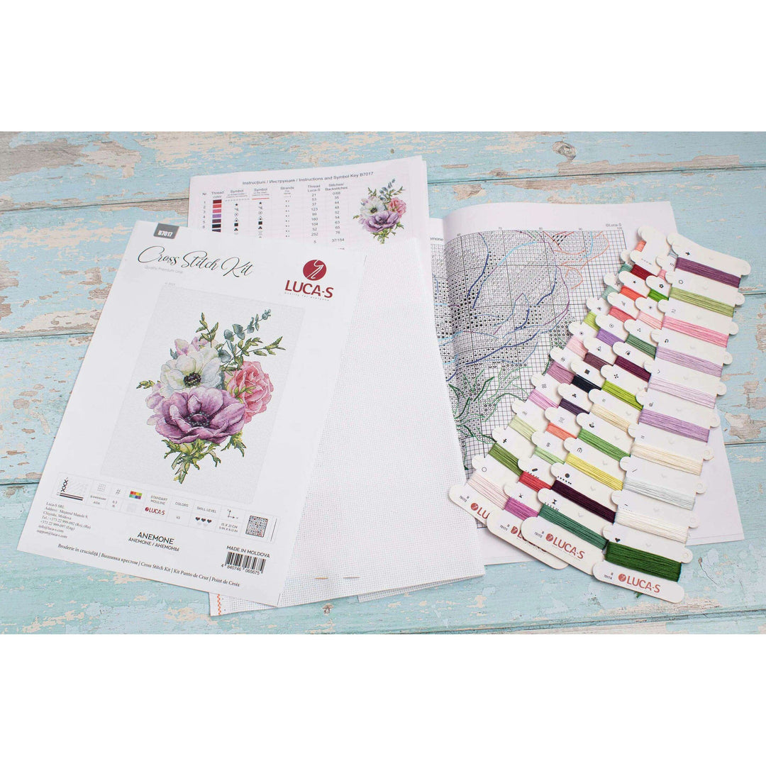 Anemone B7017L Counted Cross-Stitch Kit