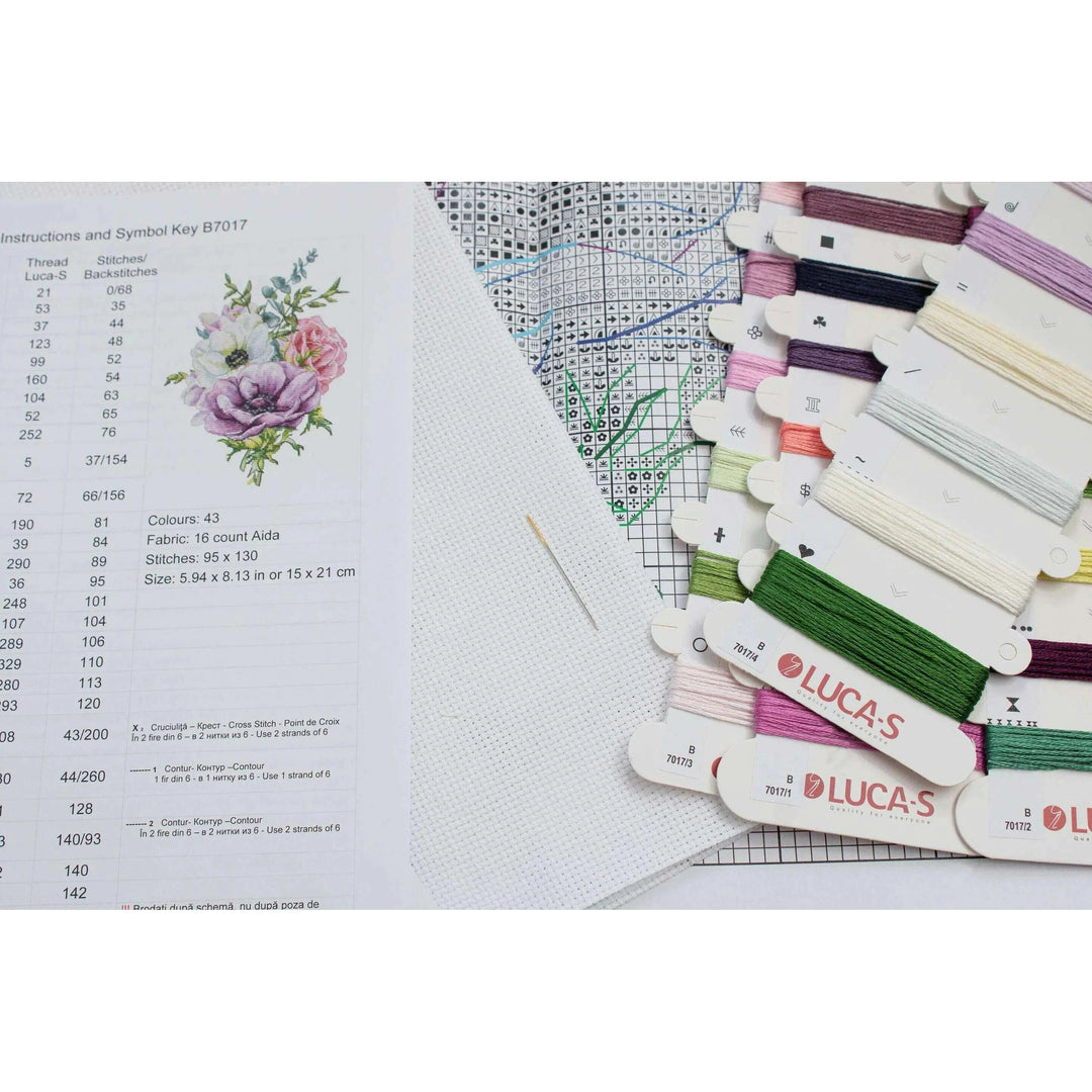 Anemone B7017L Counted Cross-Stitch Kit