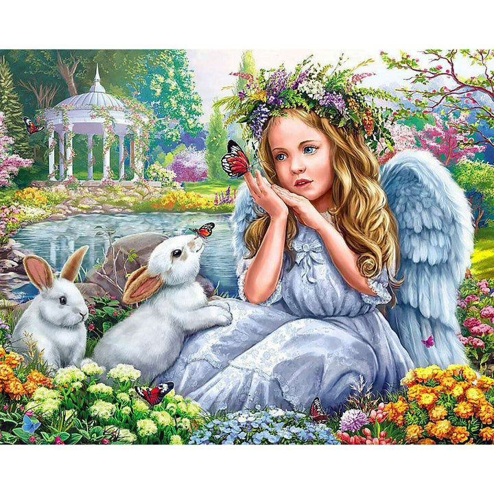 Angel in the Garden CS2485 18.9 x 14.9 inches Crafting Spark Diamond Painting Kit