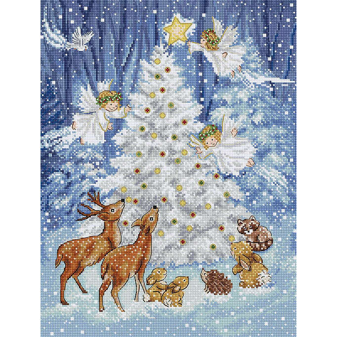 Angel in Wood L9921 Counted Cross Stitch Kit