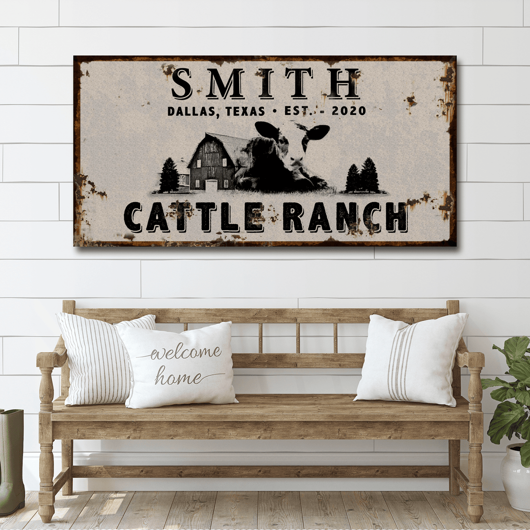 Angus Cattle Ranch Sign