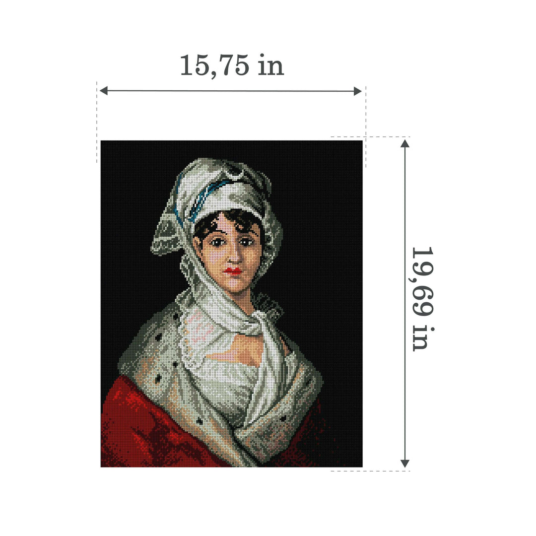 Antonia Zarate 1898M Needlepoint canvas for halfstitch without yarn