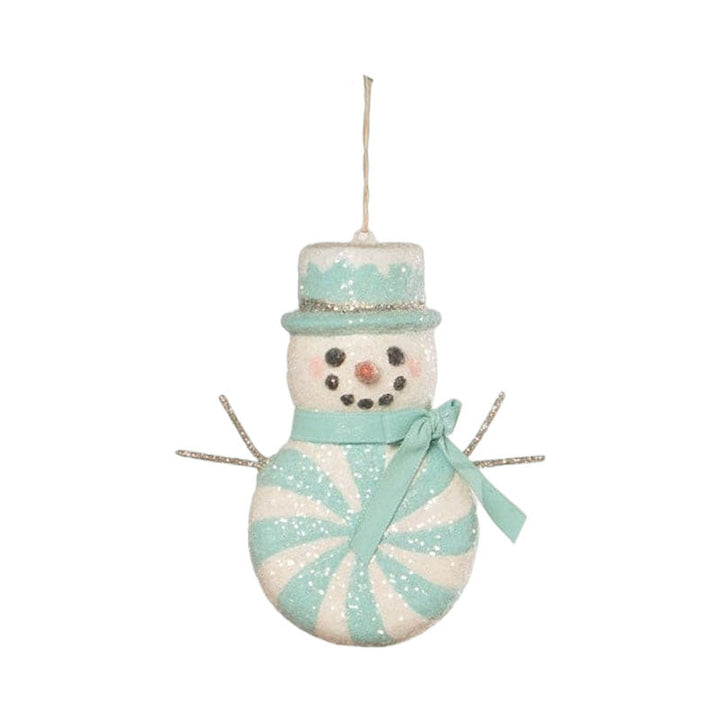 Aqua Peppermint & Candy Cane Ornament Bundled Set of 3 by Bethany Lowe