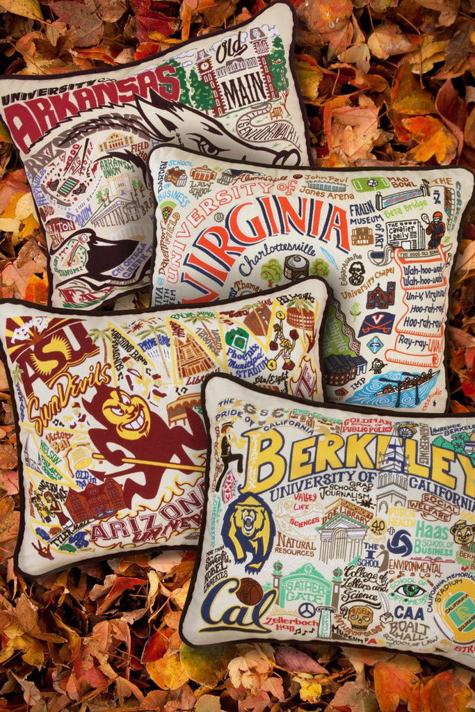Arkansas, University of Collegiate Hand-Embroidered Pillow - Quirks!