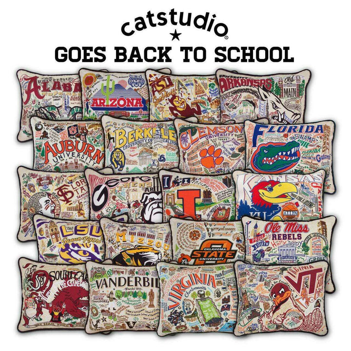 Arkansas, University of Collegiate Hand-Embroidered Pillow - Quirks!