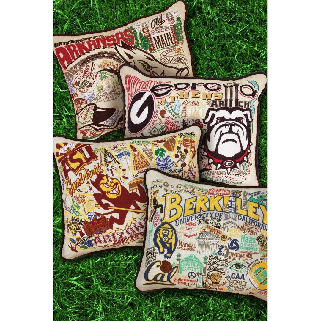 Arkansas, University of Collegiate Hand-Embroidered Pillow - Quirks!