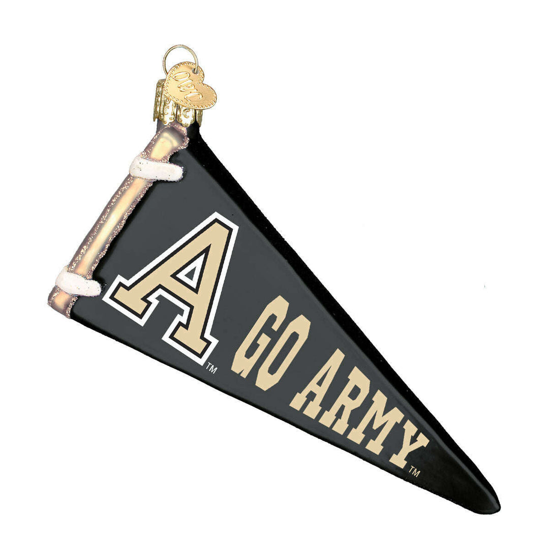 Old World Christmas Army Pennant Blown Glass Ornament