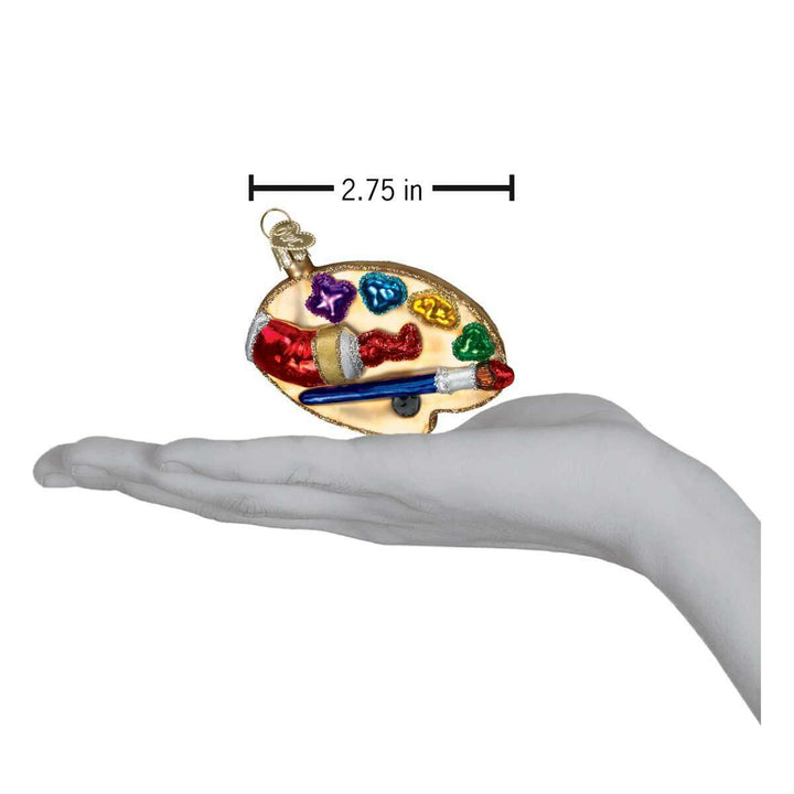 Old World Christmas Artist's Palette Blown Glass Ornament