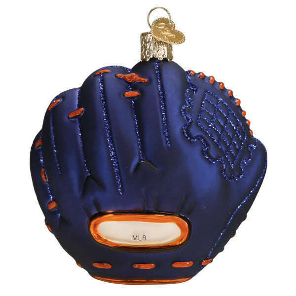 Old World Christmas Astros Baseball Mitt Blown Glass Ornament