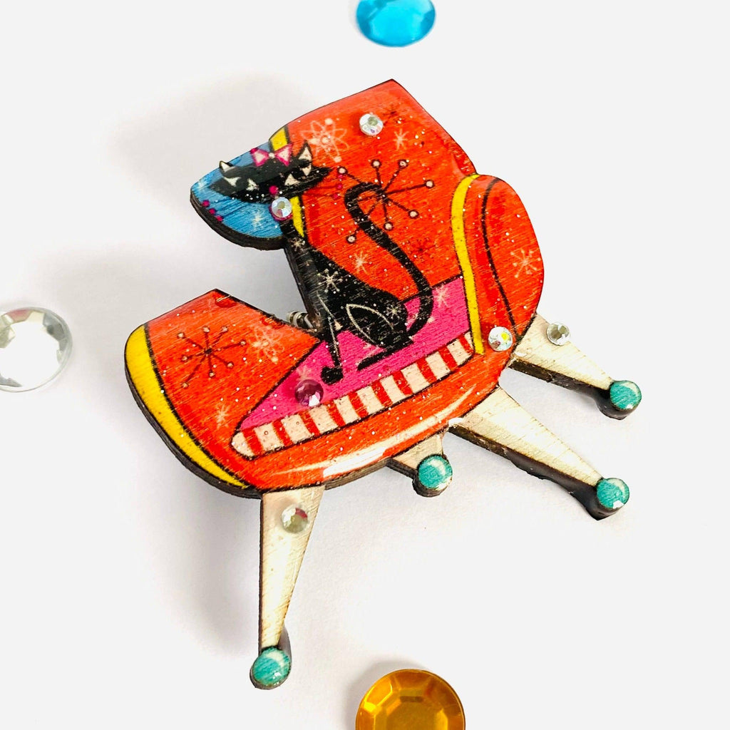 Atomic Cat Brooch by Rosie Rose Parker - Quirks!