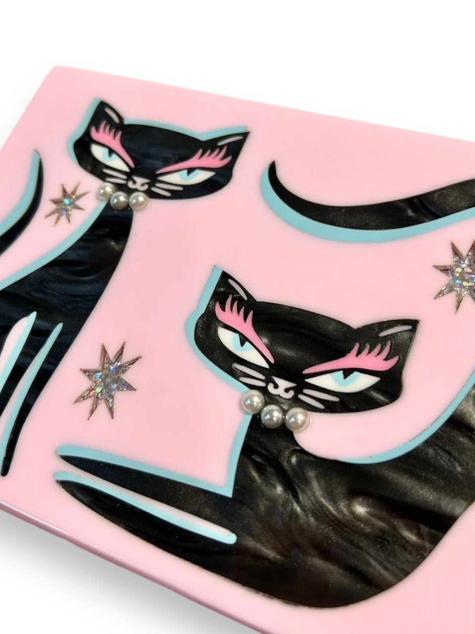 Kitty Chic Inlaid Acrylic Handbag by Miss Fluff x Lipstick & Chrome