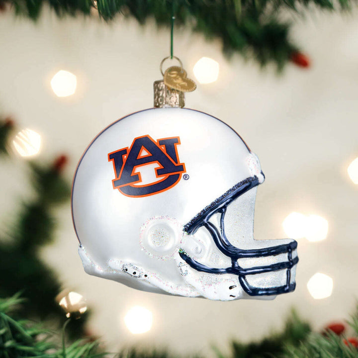 Old World Christmas Auburn Helmet Blown Glass Ornament