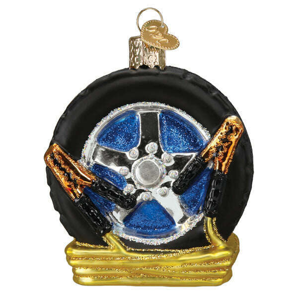 Old World Christmas Auto Mechanic Blown Glass Ornament