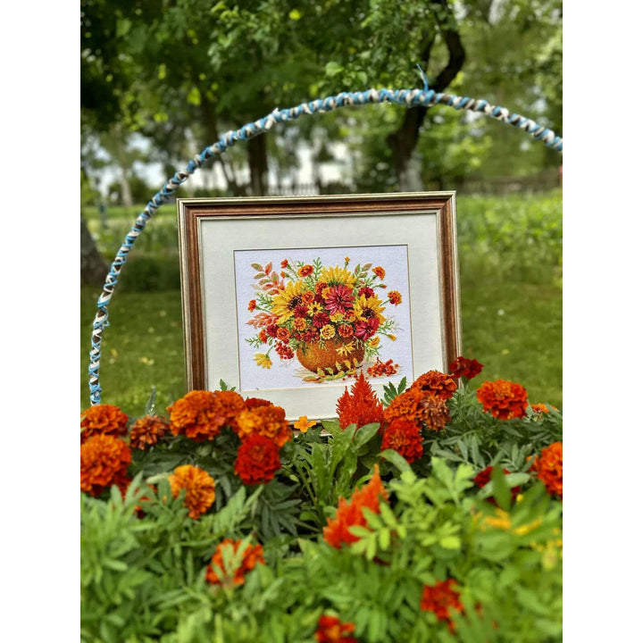 Autumn Flowers R1973 Counted Cross Stitch Kit