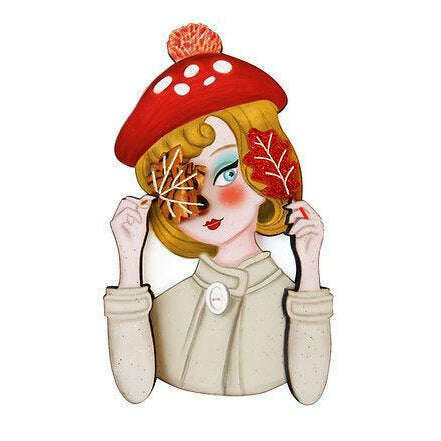 Autumn girl brooch by LaliBlue - Quirks!