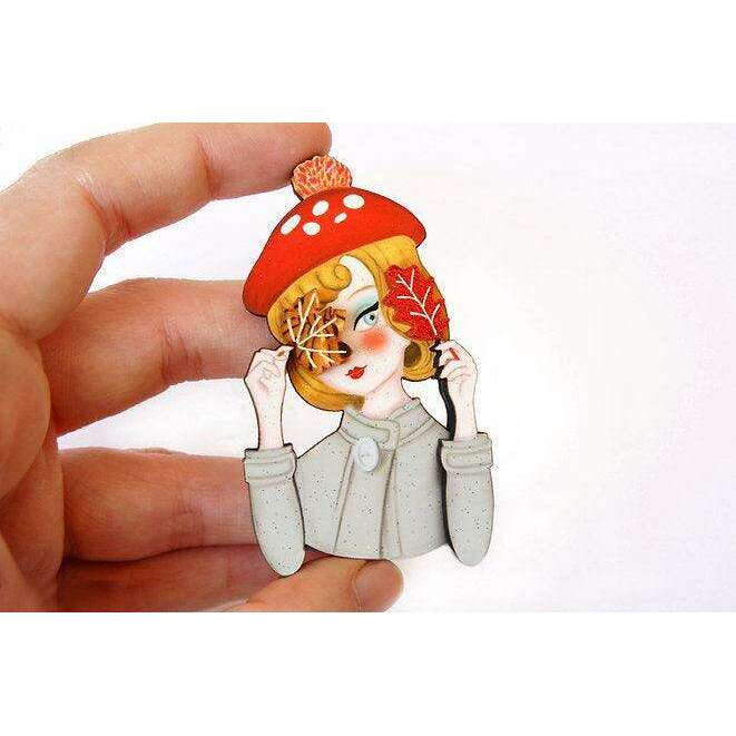 Autumn girl brooch by LaliBlue - Quirks!