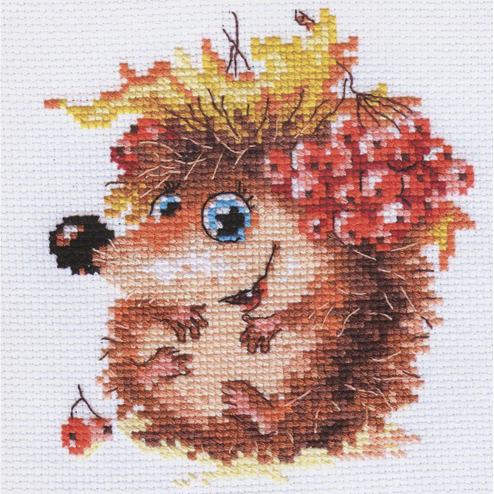 Autumn Hedgehog 0-75 Counted Cross-Stitch Kit