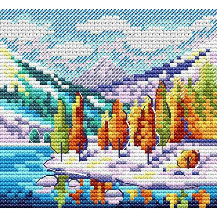 Autumn In The Mountains SM-613 Counted Cross-Stitch Kit