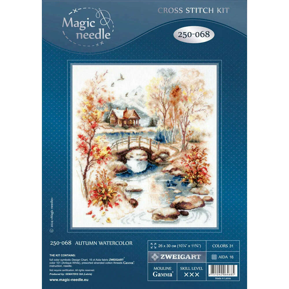 Autumn Watercolor 250-068 Counted Cross-Stitch Kit