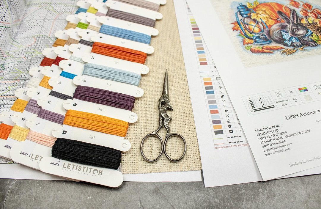 Autumn with a rabbit L8998 Counted Cross Stitch Kit