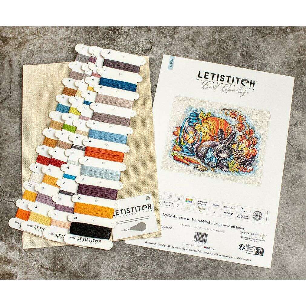 Autumn with a rabbit L8998 Counted Cross Stitch Kit