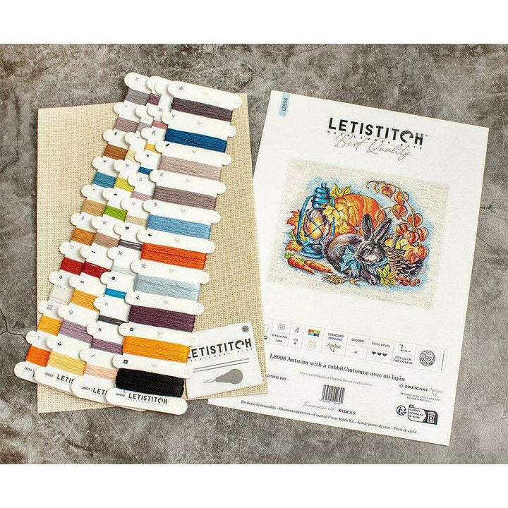 Autumn with a rabbit L8998 Counted Cross Stitch Kit