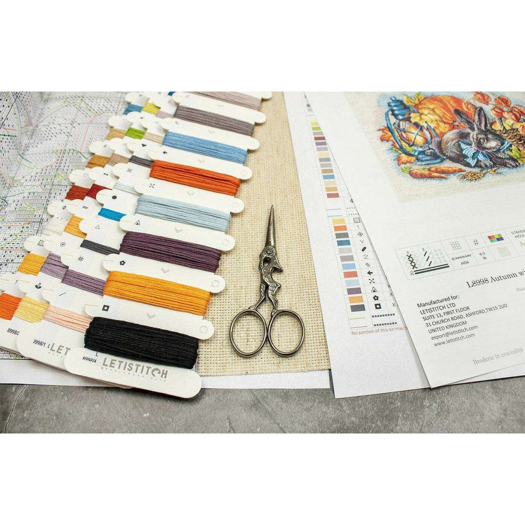 Autumn with a rabbit L8998 Counted Cross Stitch Kit