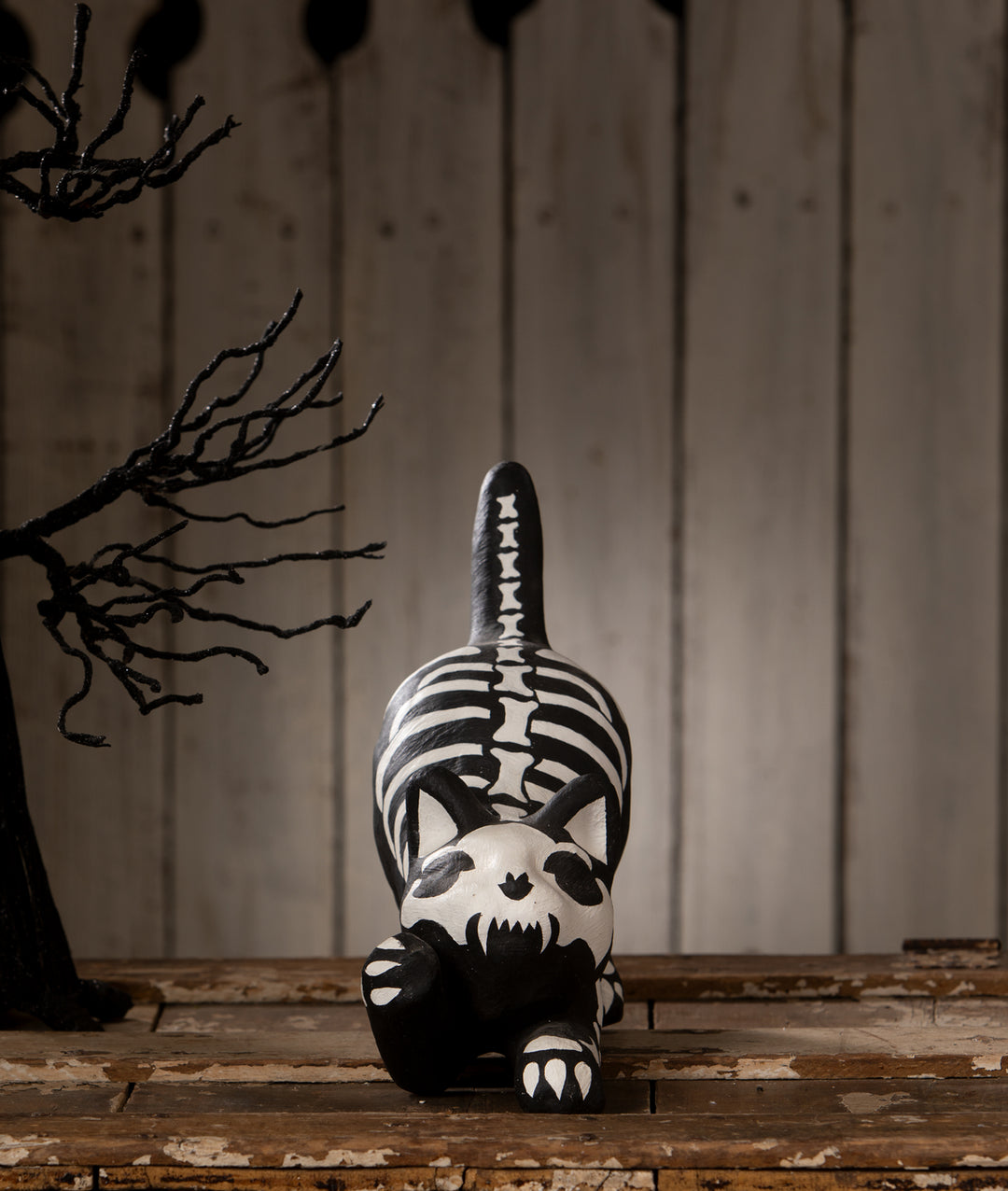 Skeleton Paper Mache Cat by Bethany Lowe Designs, image 4