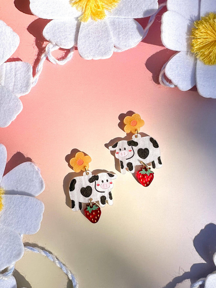 Mildred the Cow Earrings
