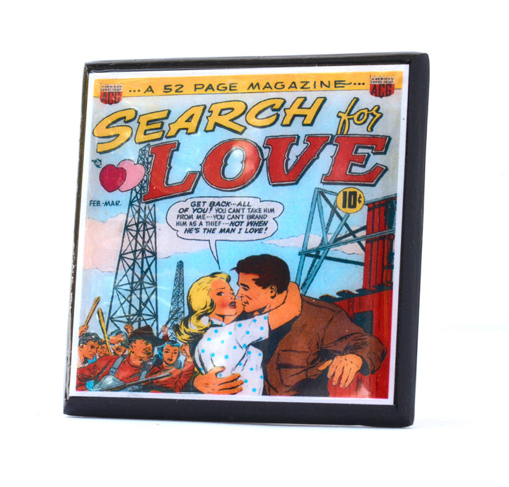 Vintage Romance Comic Book Drink Coasters