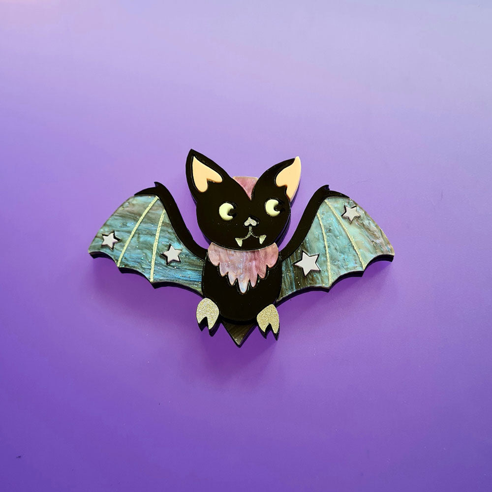 Baby Bat Brooch by Cherryloco Jewellery 3