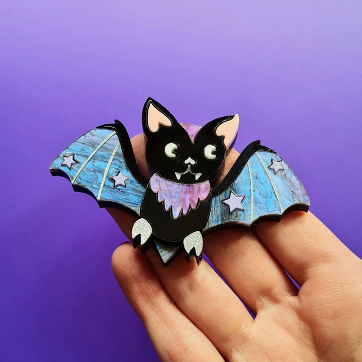 Baby Bat Brooch by Cherryloco Jewellery 4