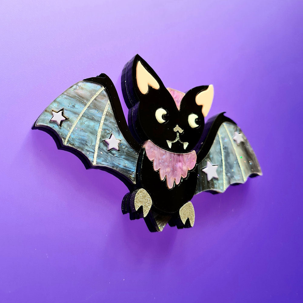 Baby Bat Brooch by Cherryloco Jewellery 5
