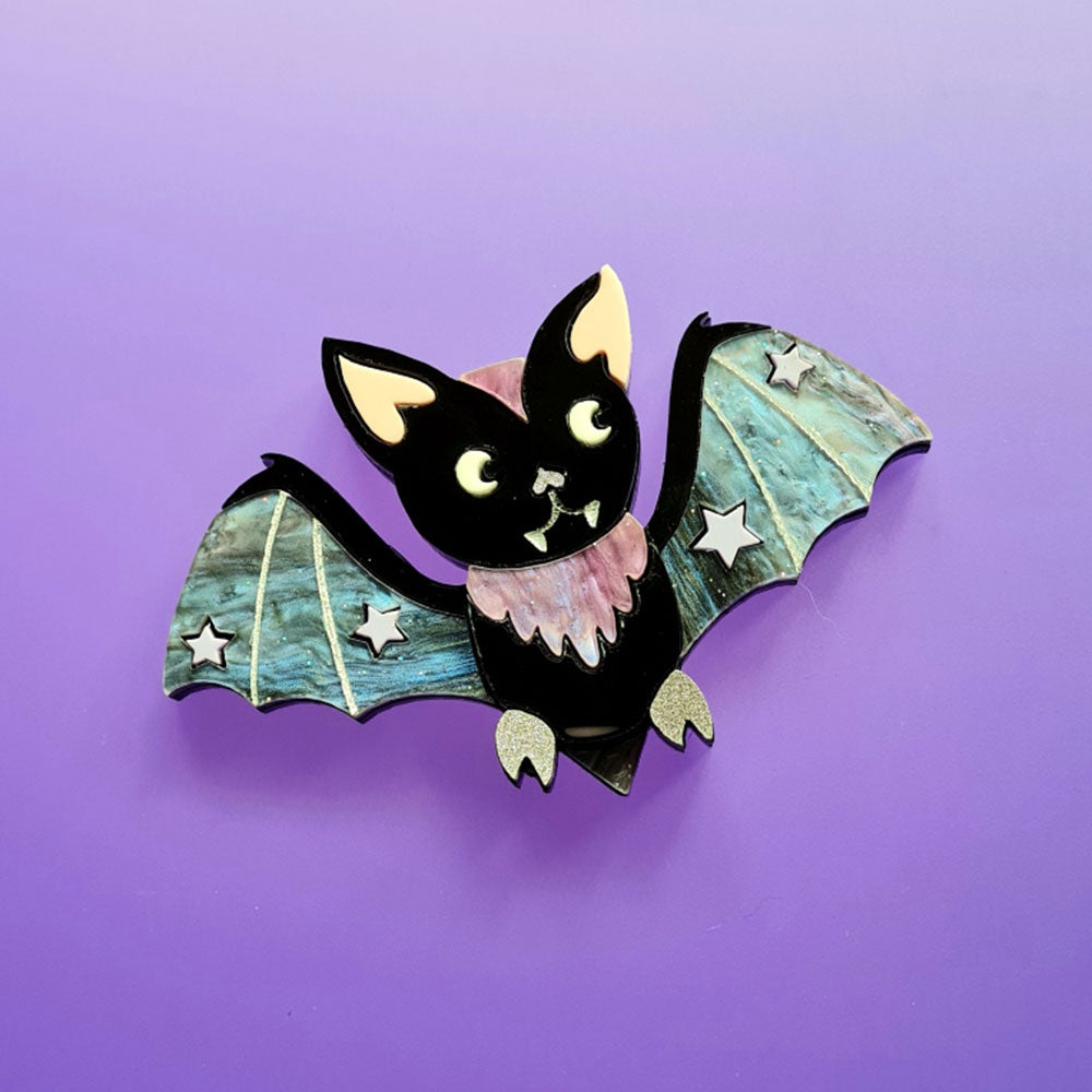 Baby Bat Brooch by Cherryloco Jewellery 2