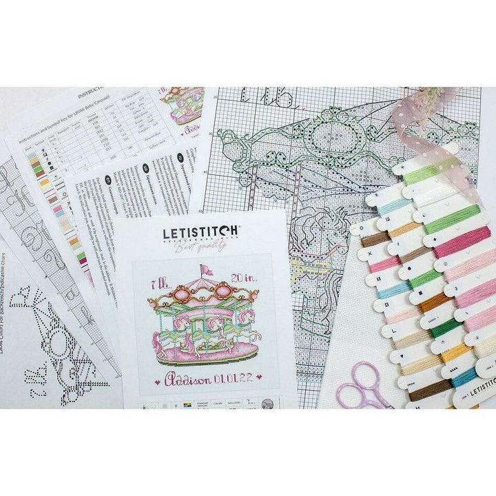 Baby Carousel L8046 Counted Cross Stitch Kit