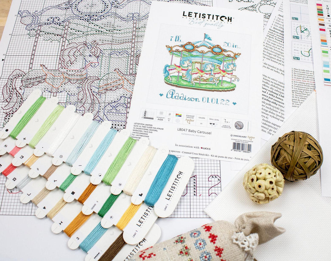 Baby Carousel L8047 Counted Cross Stitch Kit