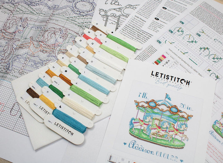 Baby Carousel L8047 Counted Cross Stitch Kit